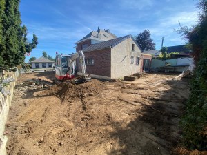 Mise à blanc complète d'un jardin avant conception phase 5 de 6
